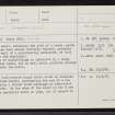 Toftgun, ND24SE 6, Ordnance Survey index card, page number 1, Recto