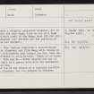 Camster, ND24SE 7, Ordnance Survey index card, Recto
