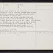 Loch Of Camster, ND24SE 10, Ordnance Survey index card, page number 2, Verso