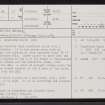 Bilbster, ND25SE 10, Ordnance Survey index card, page number 1, Recto