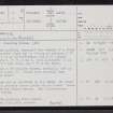 Acharole, ND25SW 6, Ordnance Survey index card, page number 1, Recto