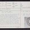 Bail A' Chairn, Acharole, ND25SW 8, Ordnance Survey index card, page number 1, Recto
