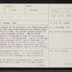 Toftranald, ND26NE 1, Ordnance Survey index card, page number 1, Recto