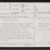 Inksrack, Earl's Cairn, ND26NE 2, Ordnance Survey index card, page number 1, Recto