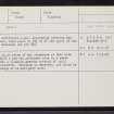 Scoolary, ND26NE 3, Ordnance Survey index card, Recto