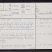 Thurdistoft, ND26NW 1, Ordnance Survey index card, page number 1, Recto