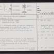 Bowermadden, Earney Hillock, ND26SW 6, Ordnance Survey index card, page number 1, Recto
