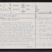 Ha' Of Bowermadden, ND26SW 7, Ordnance Survey index card, page number 1, Recto