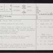 Rattarburn, ND27SE 2, Ordnance Survey index card, page number 1, Recto