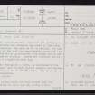 Scarfskerry, ND27SE 5, Ordnance Survey index card, page number 1, Recto