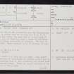 Brough, ND27SW 8, Ordnance Survey index card, page number 1, Recto