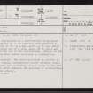 Bruan, ND33NW 1, Ordnance Survey index card, page number 1, Recto