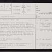 Ormiegill, ND34SW 2, Ordnance Survey index card, page number 1, Recto