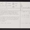 Gansclet, ND34SW 7, Ordnance Survey index card, page number 1, Recto