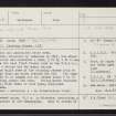 Garrywhin, ND34SW 18, Ordnance Survey index card, page number 1, Recto