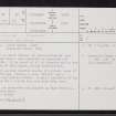 Cairn Hanach, ND34SW 30, Ordnance Survey index card, page number 1, Recto