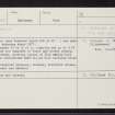 Yarrows, ND34SW 34, Ordnance Survey index card, Recto