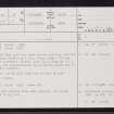 Ormiegill, ND34SW 36, Ordnance Survey index card, page number 1, Recto