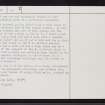 Warehouse Hill, ND34SW 43, Ordnance Survey index card, page number 2, Verso