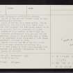 Loch Of Yarrows, ND34SW 44, Ordnance Survey index card, page number 2, Recto