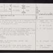 Battle Moss, ND34SW 47, Ordnance Survey index card, page number 1, Recto