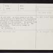 Warehouse, ND34SW 55, Ordnance Survey index card, Recto