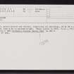 Whaligoe, ND34SW 63, Ordnance Survey index card, Recto