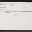 Groat's Loch, ND34SW 105, Ordnance Survey index card, Recto