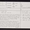 Skitten, ND35NW 3, Ordnance Survey index card, page number 1, Recto