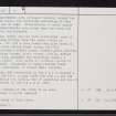 Skitten, ND35NW 3, Ordnance Survey index card, page number 2, Verso
