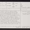 Ackergill Links, ND35NW 9, Ordnance Survey index card, page number 1, Recto