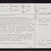 Hillhead Broch, ND35SE 14, Ordnance Survey index card, page number 1, Recto