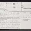 Shorelands, ND35SE 19, Ordnance Survey index card, page number 1, Recto
