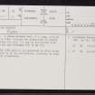 Castle Haven, ND35SE 30, Ordnance Survey index card, page number 1, Recto