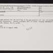 Proudfoot, Battery, ND35SE 78, Ordnance Survey index card, Recto
