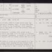 Stemster, ND35SW 5, Ordnance Survey index card, page number 1, Recto