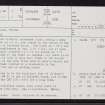 Stirkoke House, ND35SW 7, Ordnance Survey index card, page number 1, Recto