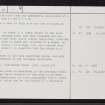 Kettleburn Broch, Gillock, ND35SW 11, Ordnance Survey index card, page number 2, Verso