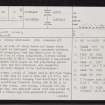 Freswick Links, ND36NE 4, Ordnance Survey index card, page number 1, Recto