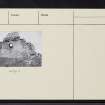 Freswick Castle, Mausoleum, ND36NE 9, Ordnance Survey index card, Recto