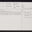 Freswick, ND36NE 20, Ordnance Survey index card, page number 1, Recto