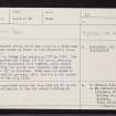 Nybster, B, ND36SE 10, Ordnance Survey index card, Recto