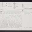 Nybster, ND36SE 11, Ordnance Survey index card, page number 1, Recto