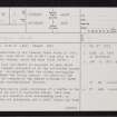 Kirk Tofts, Keiss, ND36SW 2, Ordnance Survey index card, page number 1, Recto