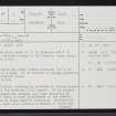 Quintfall, Howe, ND36SW 4, Ordnance Survey index card, page number 1, Recto
