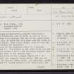 Kirk Stones, ND36SW 6, Ordnance Survey index card, page number 1, Recto