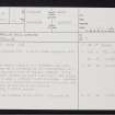 Stroma, Fallie Geo, ND37NE 3, Ordnance Survey index card, page number 1, Recto