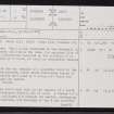 Stemster, Green Hill, ND37SE 1, Ordnance Survey index card, page number 1, Recto