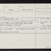 Switha, South, ND39SE 1, Ordnance Survey index card, Recto