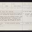 Flotta, Bayview, ND39SE 4, Ordnance Survey index card, Recto
